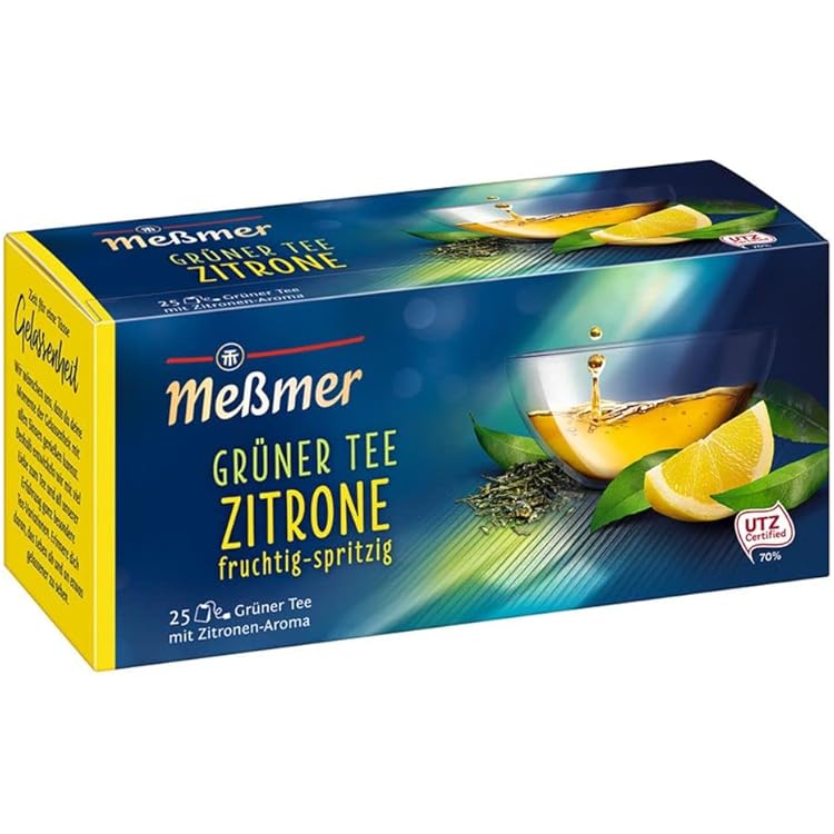 Messmer Grüner Tee mit Zitrone im Beutel - 20er Packung / Grüner Tee mit Zitrone