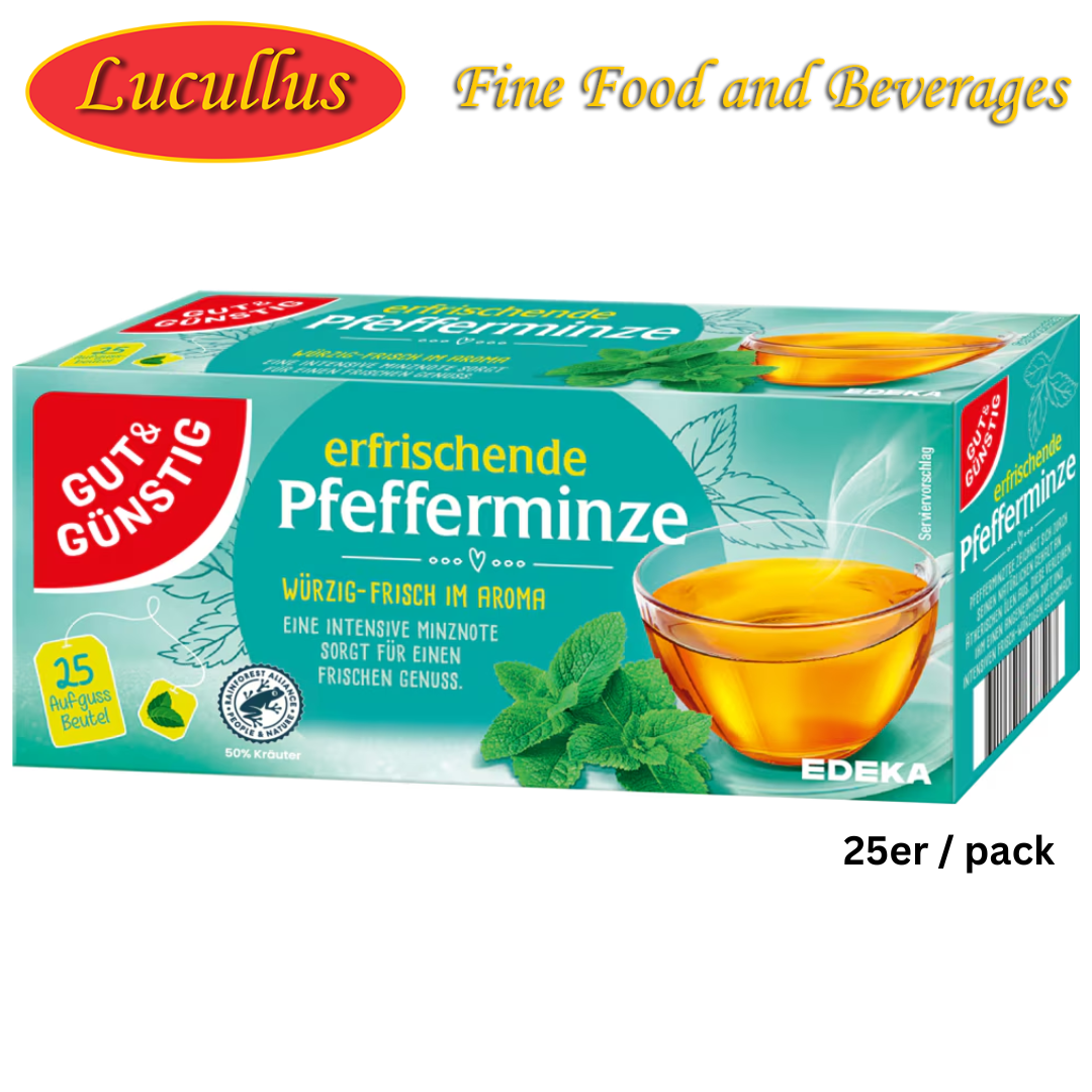 GUT & GÜNSTIG - PFEFFERMINZE TEE / PEPPERMINT TEA IN BAGS 25ER PCK