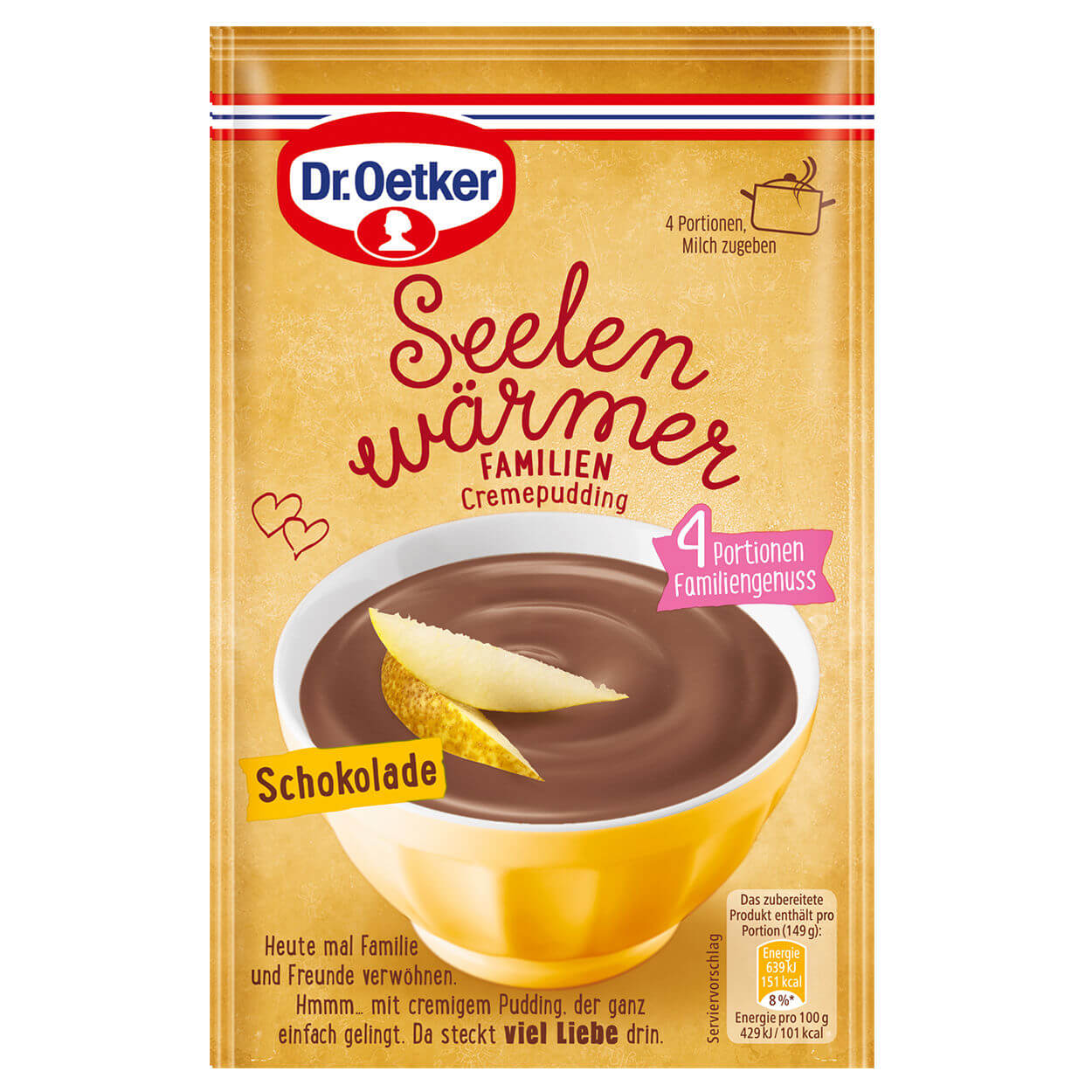 Dr. Oetker - Chocolate Pudding Powder "Garant" - 100 g bag / Schokoladenpudding Pulver