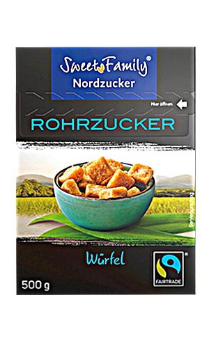 Sweet Family  - Sugar Cubes Brown - 500 g pck / Rohrzucker Würfel