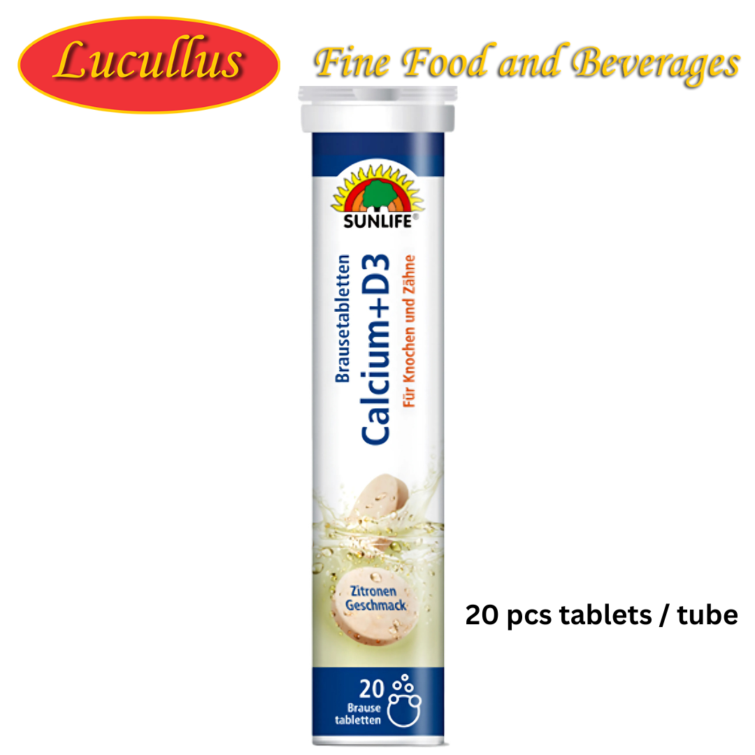 SUNLIFE - CALCIUM D3 SPARKLING BRAUSETABLETTEN - 20PCS TUBE