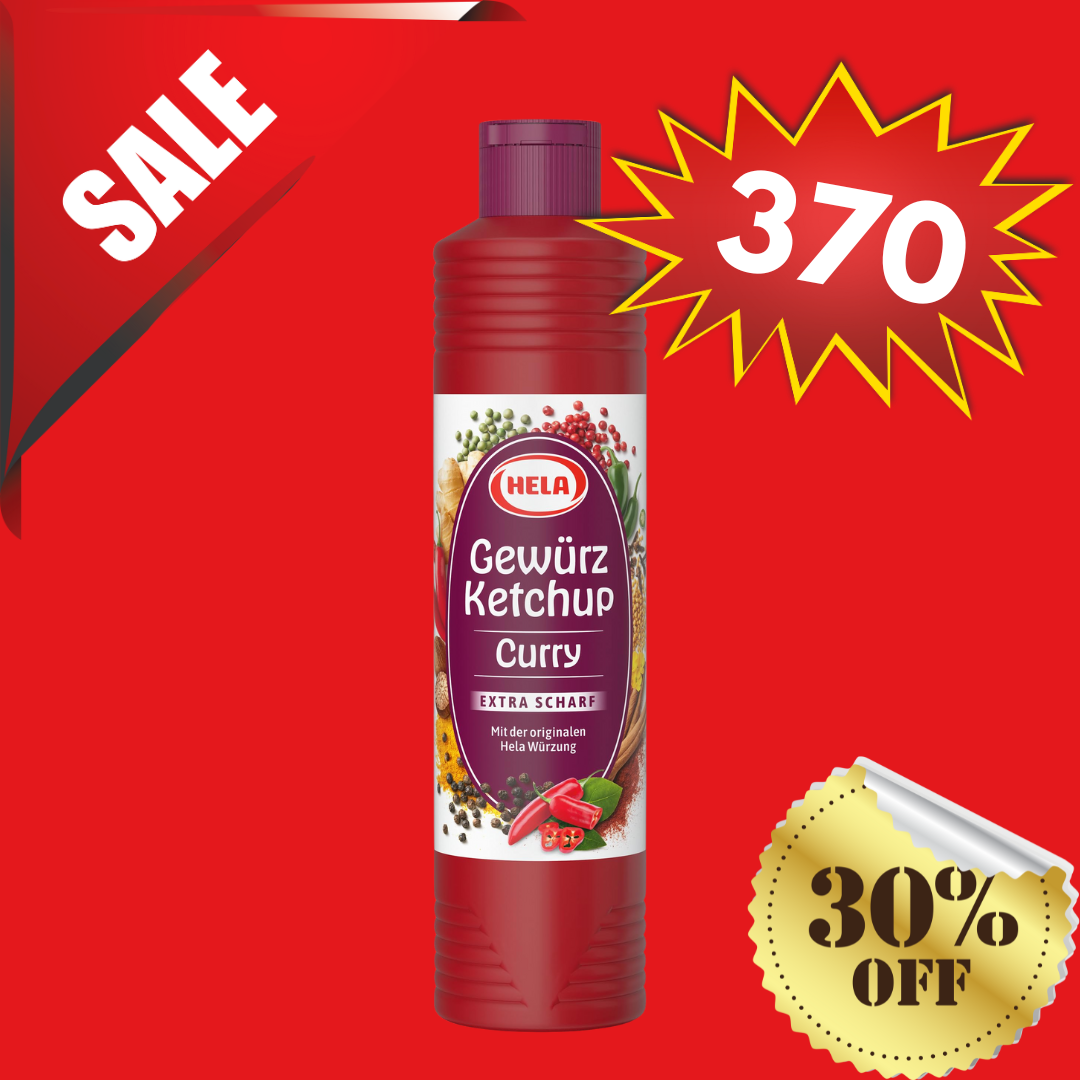 HELA - GEWÜRZ CURRY KETCHUP EXTRA SCHARF / CURRY KETCHUP EXTRA HOT 800ML (30.09.2025 EXPIRY)