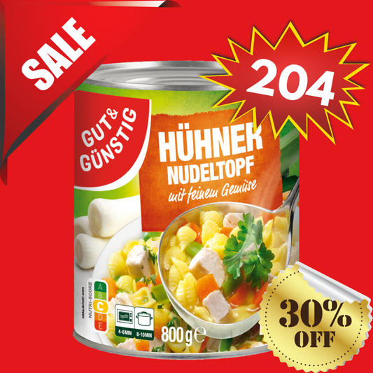 GUT & GÜNSTIG - HÜHNER NUDELTOPF / CHICKEN NOODLE POT 800G (14.09.2025 EXPIRY)
