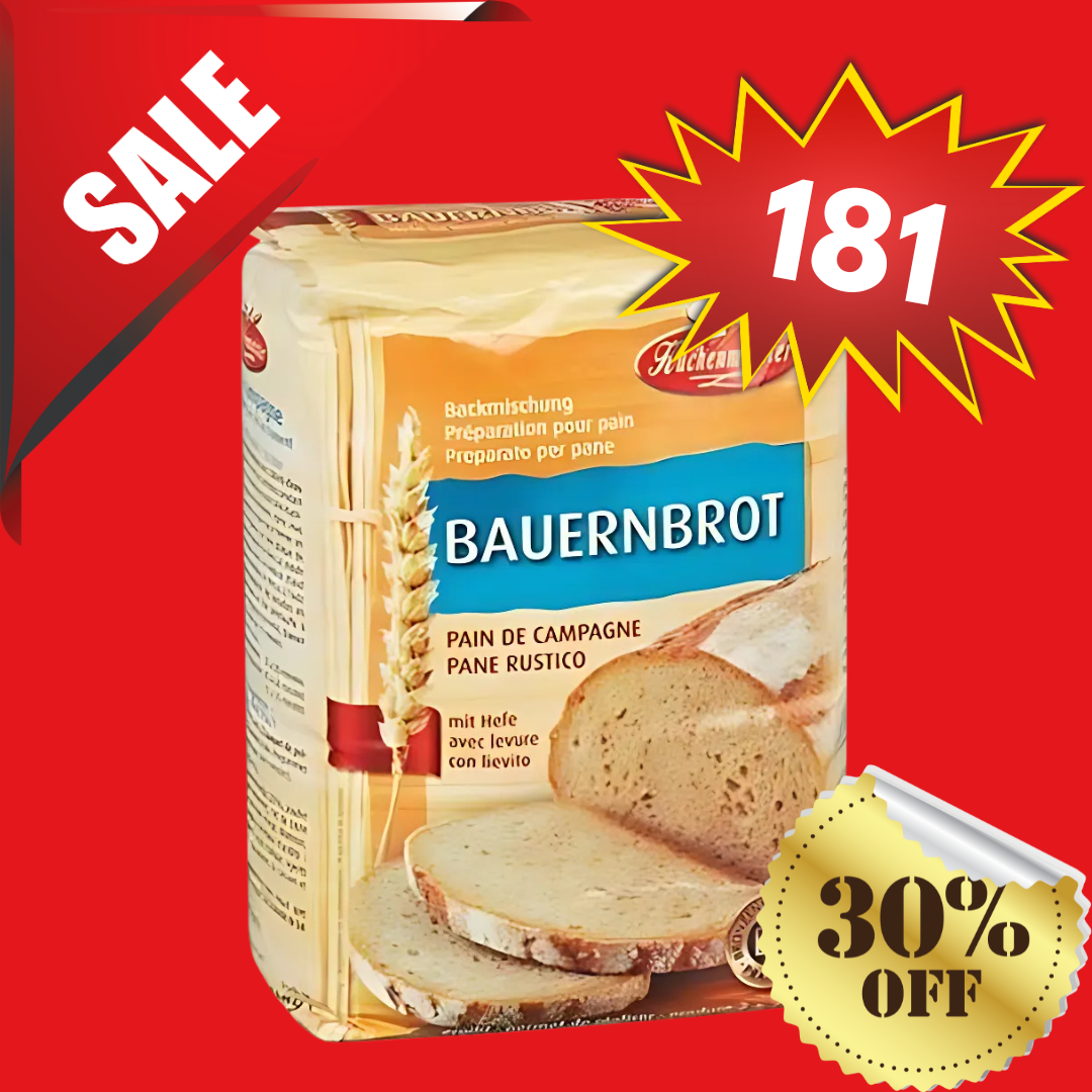 KÜCHENMEISTER - BAUERNBROT BACKMISCHUNG / FARMHOUSE BREAD BAKING MIX 1KG (01.09.2025 EXPIRY)