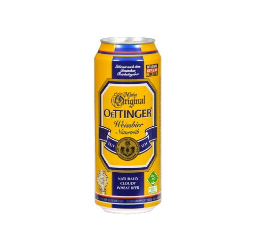 Oettinger Wheat Beer - 500 ml can - 24 per case / Weizenbier