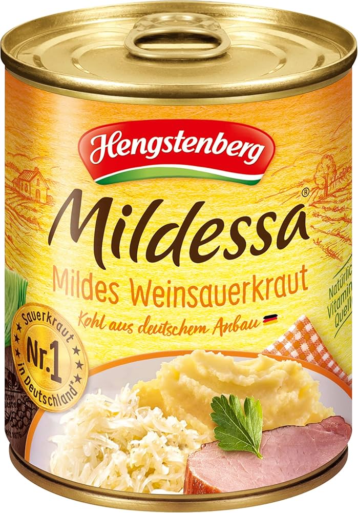 Hengstenberg - Mildessa Cabbage Sour - 810 g can / Sauerkraut