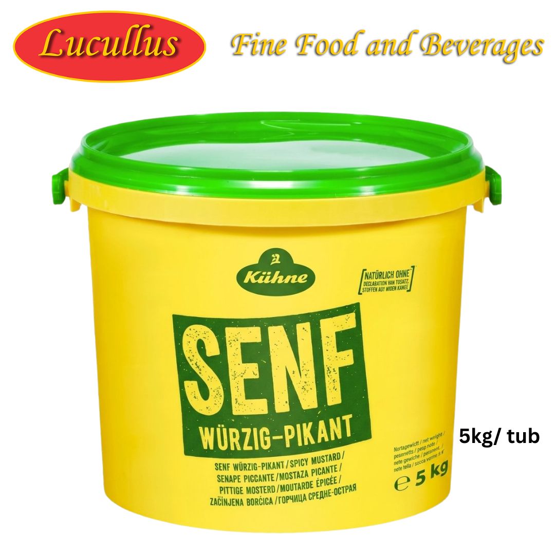 KÜHNE SENF WÜRZIG PIKANT / MUSTARD MEDIUM HOT 5KG / TUB